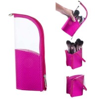 Portable waterproof stand-up brushes makeup bag small toiletry stationery cup makeup brush holder