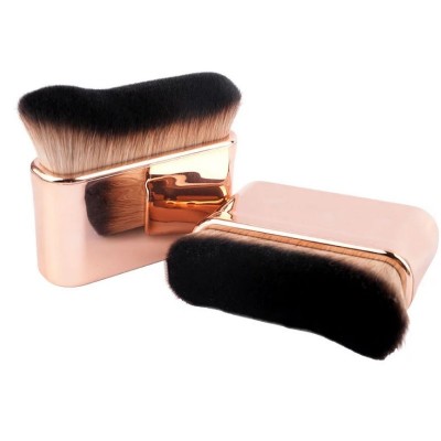 Private label white gold contour angle makeup foundation powder brush large kabuki brush