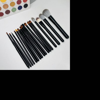 10pcs Brown Vegan Foundation Brush Set Makeup Brush With Bag