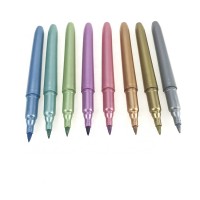 Promotional Metallic Marker Brush Pens Customized Logo Glitter Metallic Brush Pens