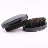 2019 High Quality Fashion Black Beard Cleaning Brush Set, Boar Bristle Wood Beard Brush For Men