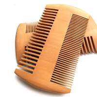 Wholesale Mens Nature Pear  Double Side Hair Care Pocket Brush Wood Beard Comb For Home