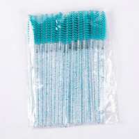 Wholesale Crystal Disposable Mascara Wand Cleaning Eye Shadow Set Eyelash Brush Glitter