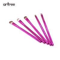 5pcs eye shadow cosmetic brush custom logo makeup eye brush eyeshadow blending brush set with iron holder